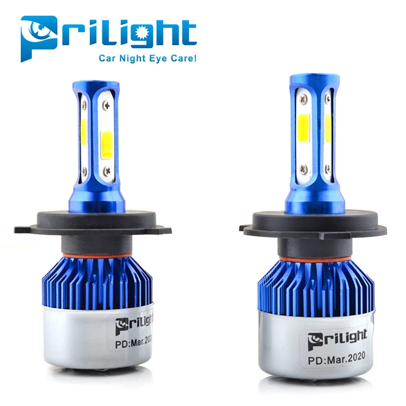 P2 светодиодные фары лампа 72W для 10000LM 9005 9006 HB3 HB4 Автомобильные 12V все гольфкарты оснащены H11 H4 Hi короче спереди и длиннее сзади) дальнего ближнего света лампы