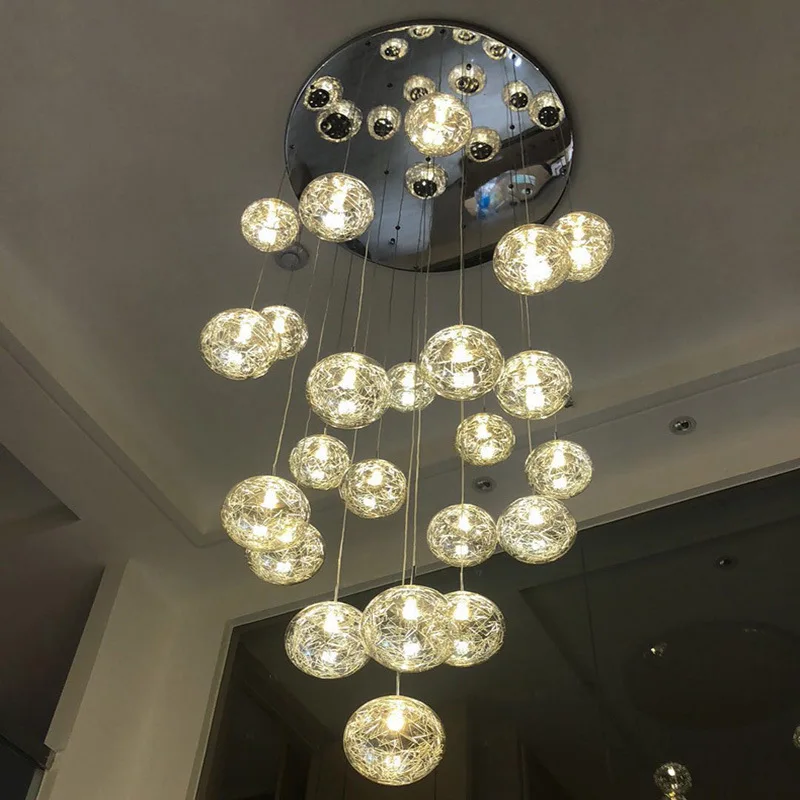Ring Chandelier for Living Room Pendant Light 18w Led Copper Luminous Acrylic Lamp Decorative Lighting Style Packing Modern Flux