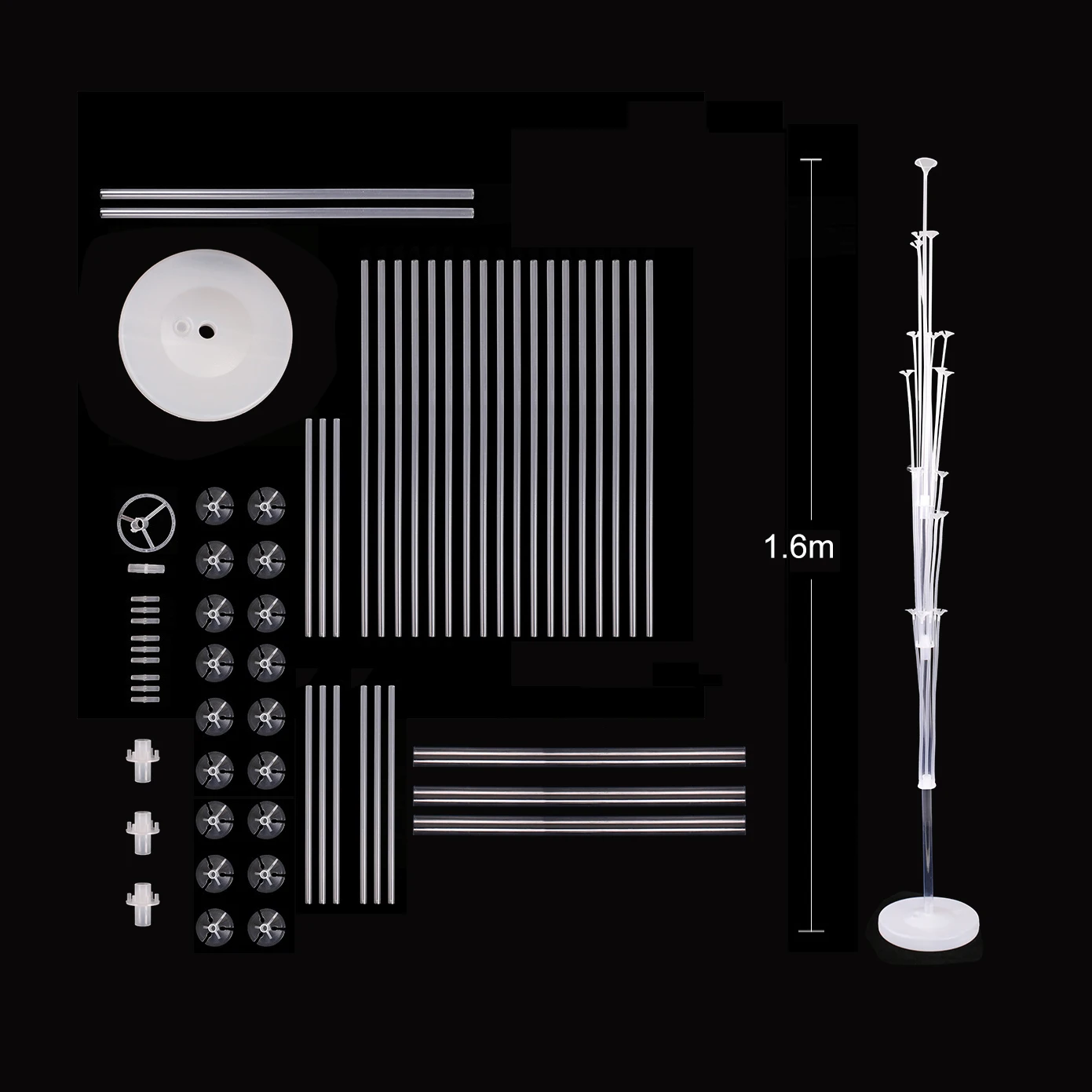 19 balls Plastic Clear Bases with Sticks Table Balloon Stand for Birthday Party decoration Reusable Clear Balloon Holder