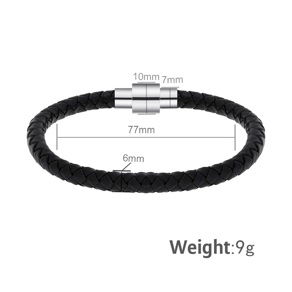 Women Bracelets Leather And Stainless Steel Cord Wrap Bracelet 2023 Or Men Jewelry Couple Bracelet