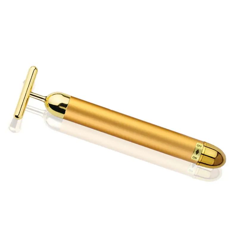 
2020 Hot Sale Popular 24k Yellow Gold Facial Sculpting Massager Energy Beauty Gold Clad Bar 