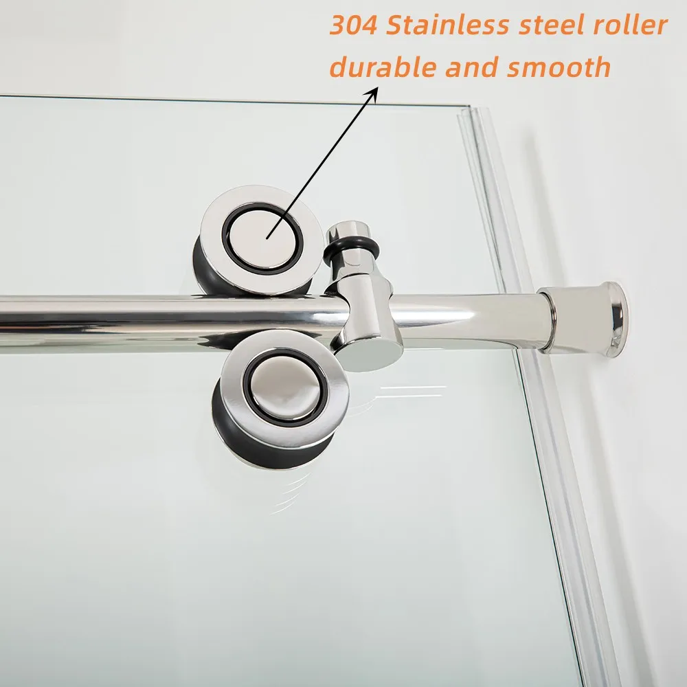 Factory Price Free Sample Frameless Shower Glass Door Walk In Tub Shower Combo Bathtub 6.8.10mm Bathtub Shower Glass Sliding Doo