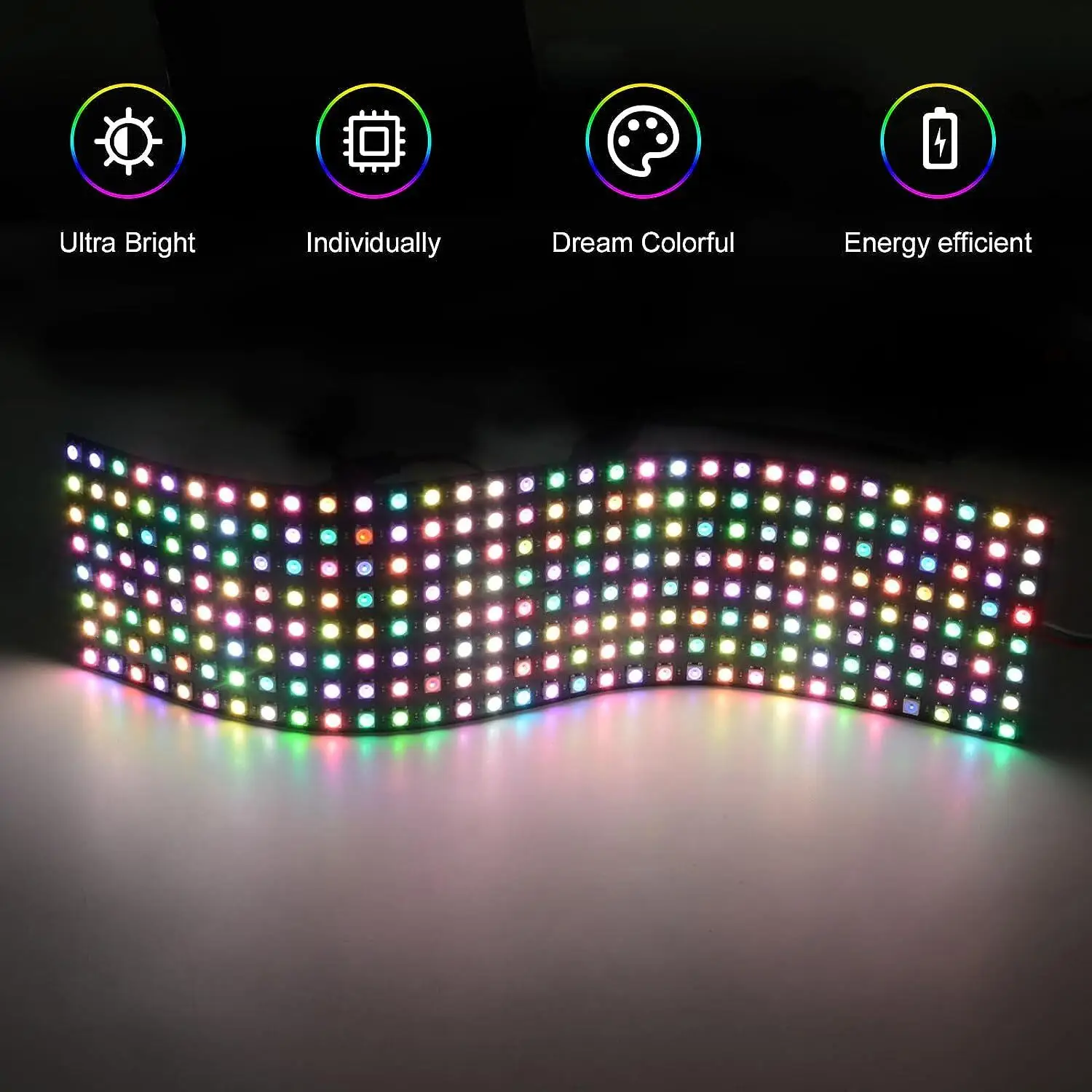 RGB RGBW RGB+CCT flex led matrix sheet lighting for backlighting 5v 12v 24v pixel panel light cuttable SK6812HV WS2812