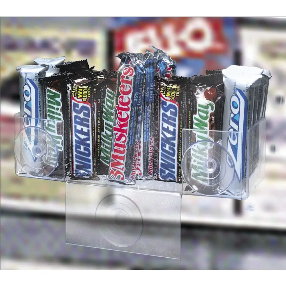 VONVIK Factory Clear Acrylic Cooler Door Candy Bar Holder