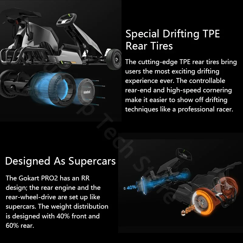 2024 NEW E-Scooter Electric GoKart Pro 4800W For Kid And Adult 43km/h Outdoor Race Pedal Go Karting Self Balance Scooter