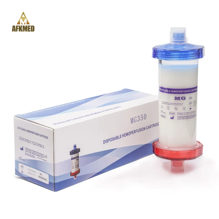 Manufacturer Supply Disposable Hemoperfusion Cartridge with different sizes for hemodialysis filter