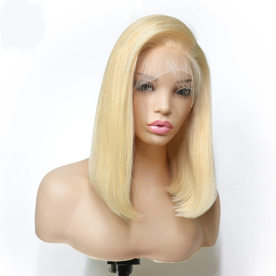 Honey Blonde 613 Short Glueless Full Hd Lace Bob Wig Human Hair Lace Front Closure Human Hair Wigs For Black Women