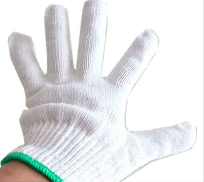 
Hot Sale Labor Protection Yarn White Cotton Gloves Auto Repair Work Driver Gloves 