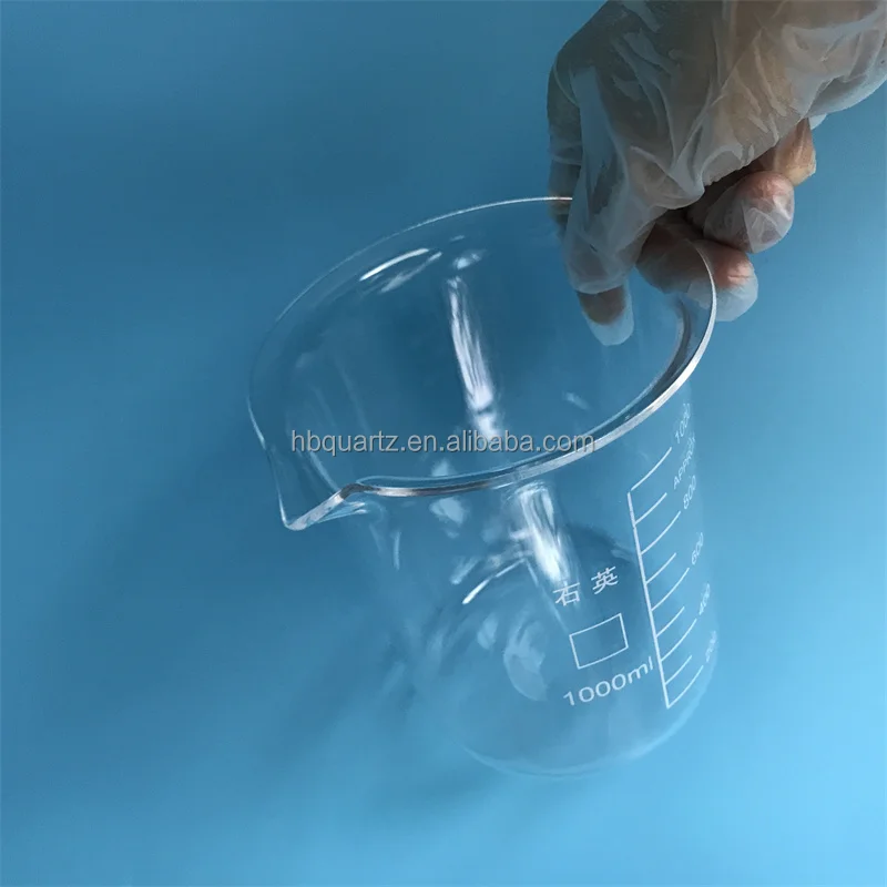 High Quality Transparent Fused Silica Glass Quartz Beaker With Graduation