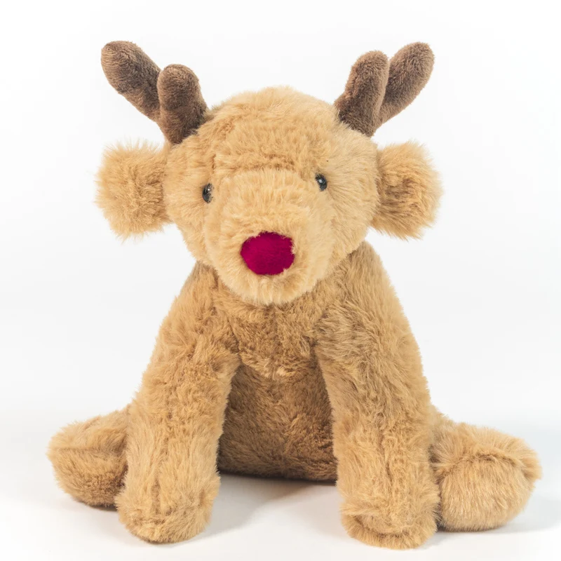 Soft Simulated Elk Doll Plush Toy Christmas Deer Children Accompanied Gift