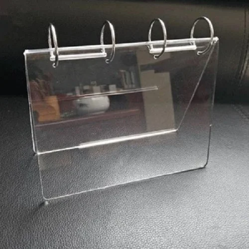 Accept Customized Acrylic Desk Calendar Stand Holder Standing Calendar