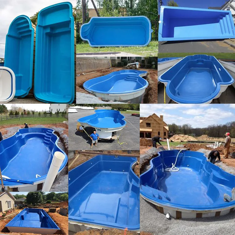 high quality family swimming pool outdoor fiberglass biz size large luxury inground swimming pool for adults