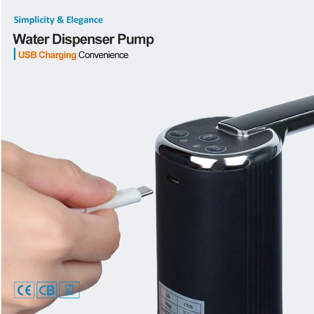 Rechargeable Drinking Usb Bottle 5 Gallon Electric Mini Desktop Automatic Portable Pump Water Dispenser Plastic Cold 5V 4W