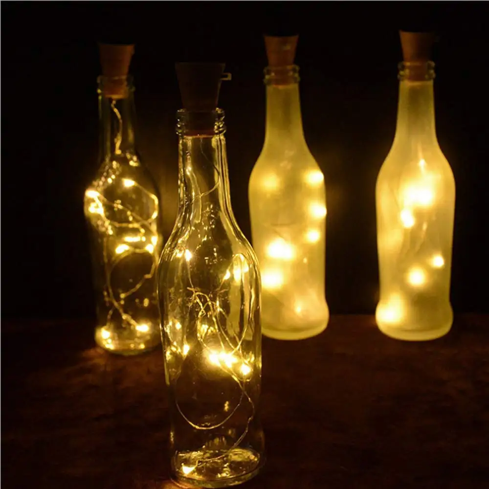Solar 10 Pack 20LEDs light  78in 2M Solar fairy dewdrop Bottle Cork Stopper String Light  Wedding  xmas Copper Wire rice lights