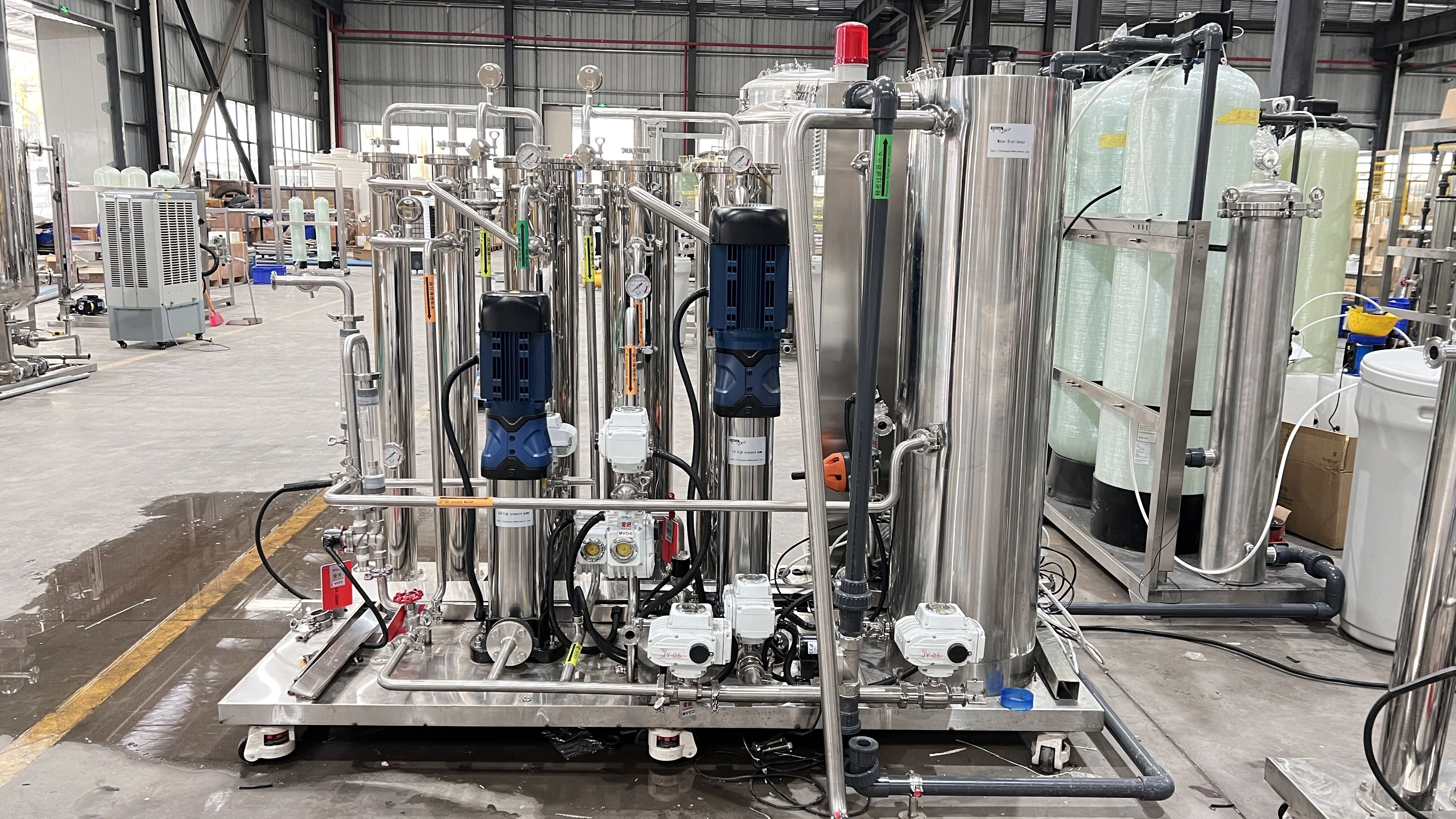 1000LPH Double RO Pure Water Purification System for Dialysis 10-20 Beds Units