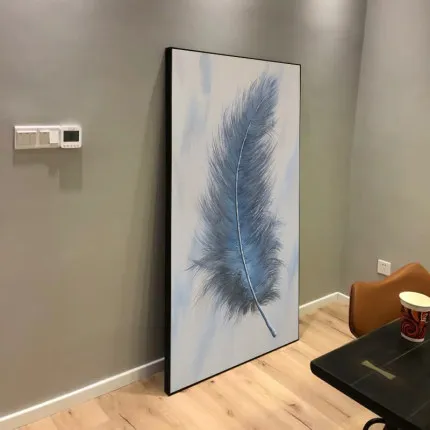 Home decoration Wall art painting nordic style oil painting magic handmade feather painting with oil canvas for living room
