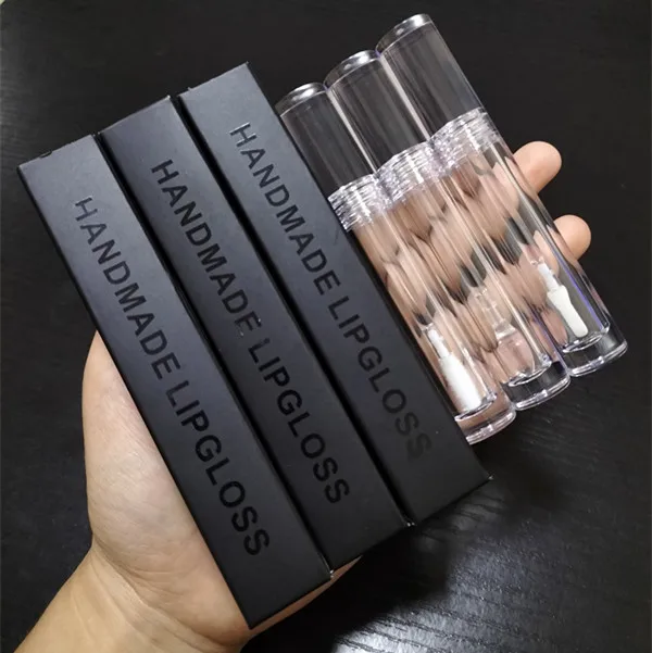 Hot Sale Black Eyelash Lipstick Boxes Custom Logo Cosmetic Lipgloss Packaging Box W20*H120mm