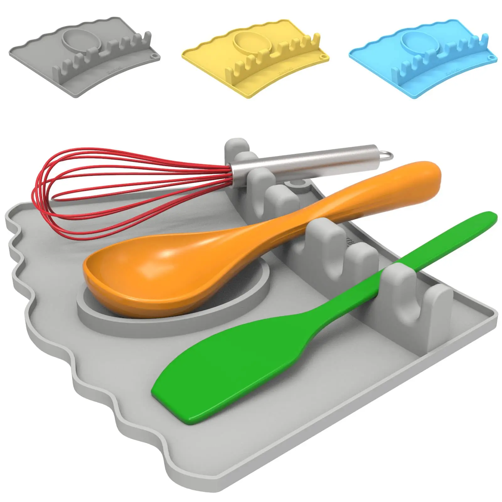 Высококачественная новая Нескользящая термостойкая кухонная утварь, подставка для ложки, подставка для ложки, держатели для посуды, силиконовая утварь с капельной подушкой