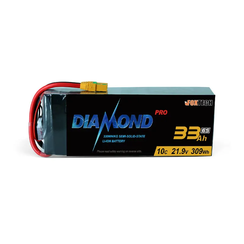 Diamond Pro 330wh/kg 6S1P 21.9V 27Ah 33Ah 36Ah High Energy Density Semi Solid State Li-ion Battery Pack UAV Solid-state Battery