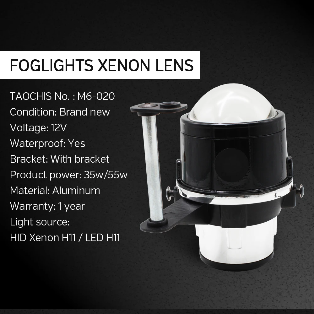 TAOCHIS Car 2.5 inch fog lamp Bi-xenon projector lens Retrofit tool dedicated For CHEVROLET SAIL H11 hid xenon light bulb