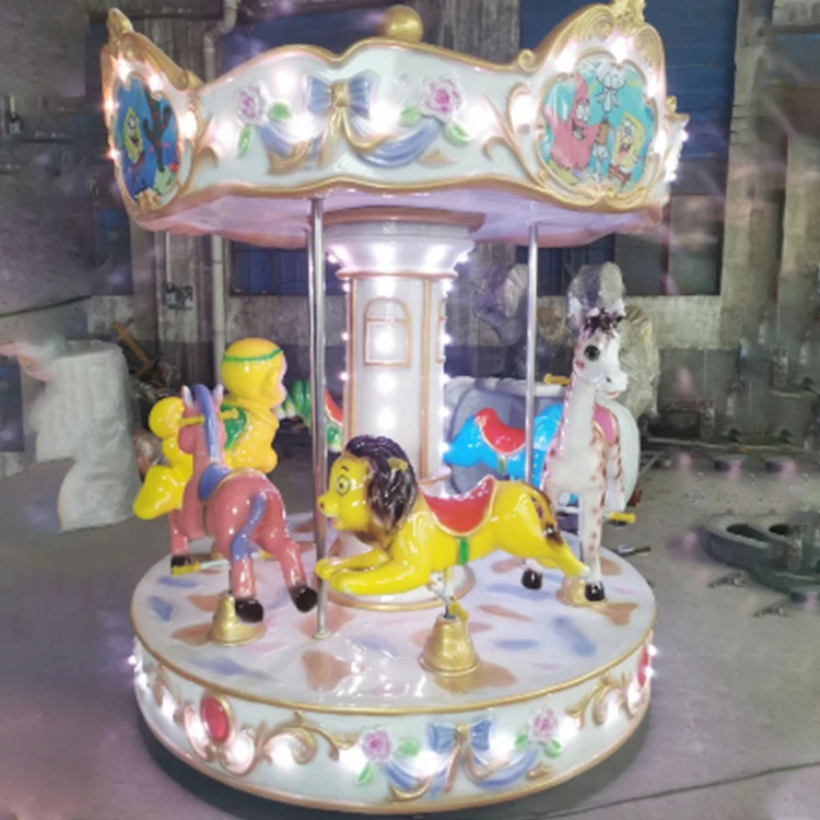 Chinese China Vintage Plastic Horse Toy Ride Machine Electric Carousel For Kids
