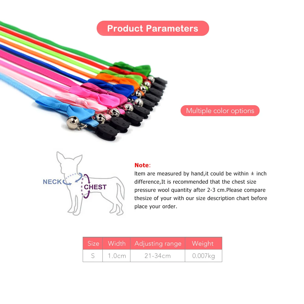 Wholesale Nylon Safety Breakaway Quick Release Bowtie Cat Kitten Collar With Bell