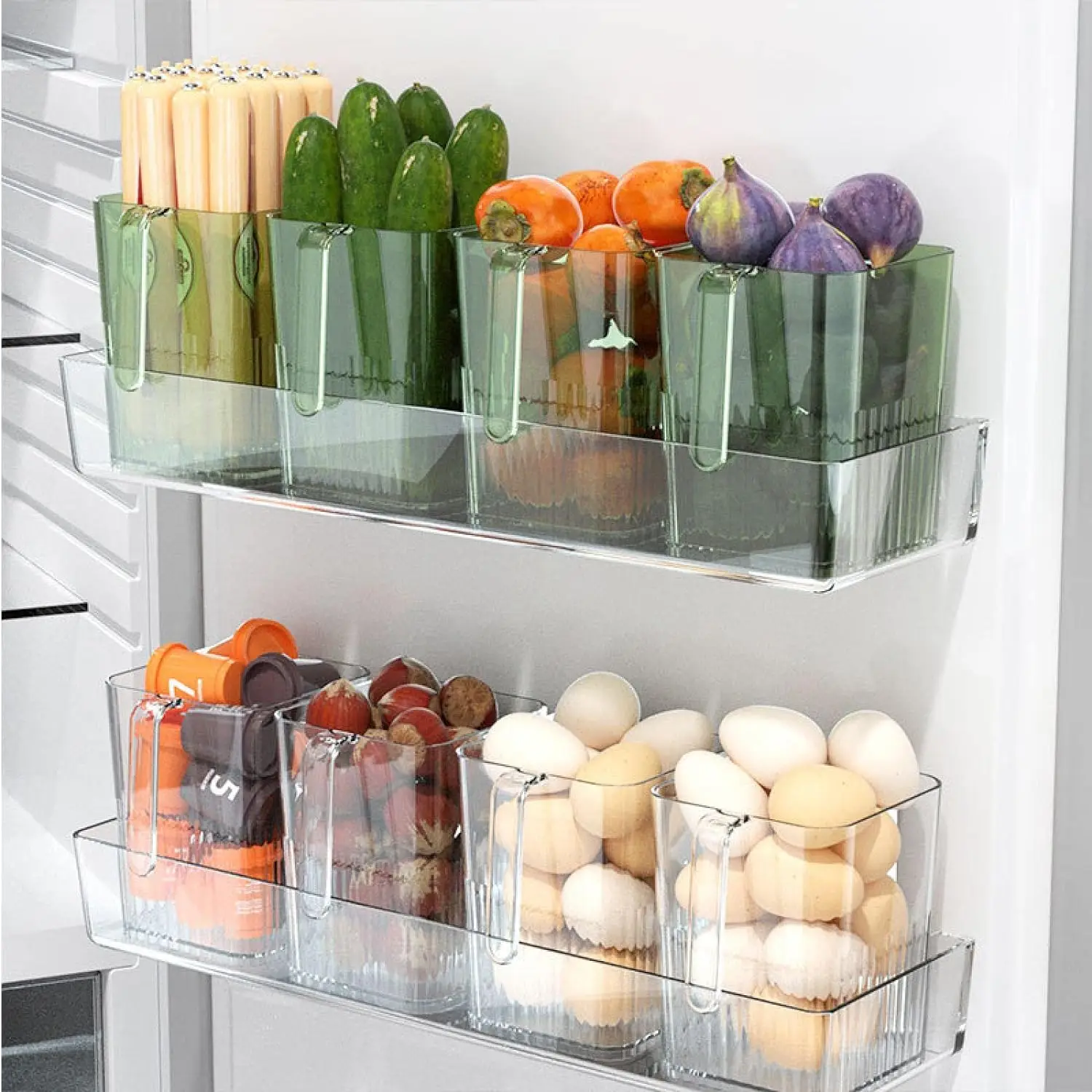 Fridge Organizer Fresh Egg Vegetable Fruit Boxes Storage Containers Pantry Refrigerator Organizer Boxs