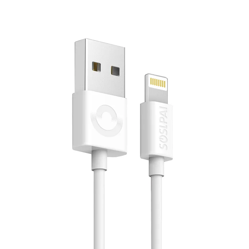 High quality 2.1a tpe fabric usb cable for apple mfi certified flexible data cable