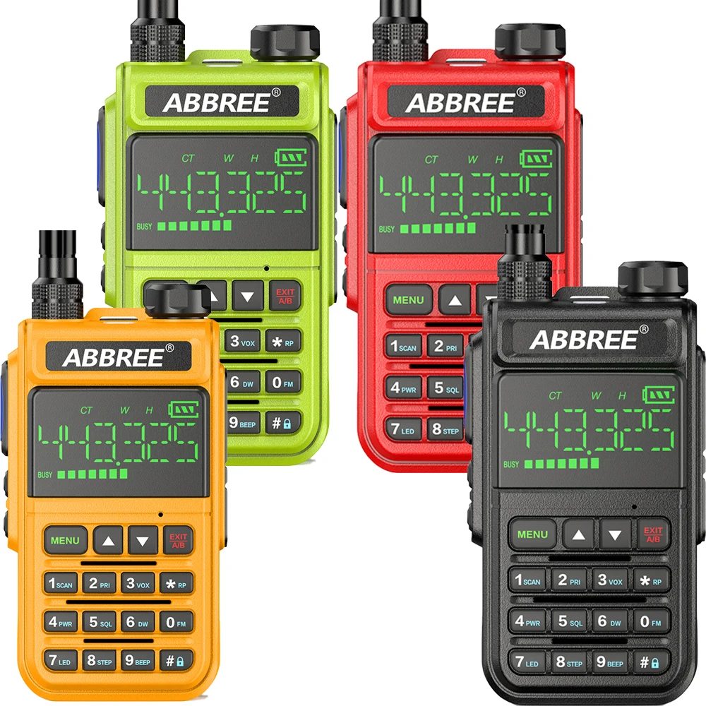 ABBREE AR-518 полный диапазон 108-660MHz беспроводной Копировать частоты воздуха группа секс иди и болтай Walkie Talkie “иди и на открытом воздухе UHF VHF Ham трансивер