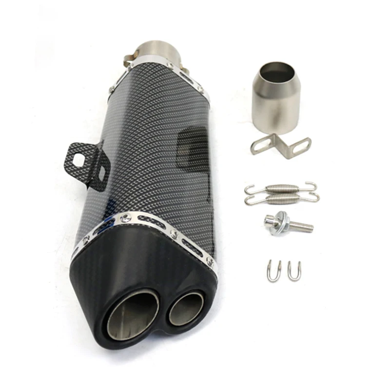 motorcycle silencer triangle double water transfer stainless steel best exhaust for cbr 250r bike silencer CR85R Expert Reflex