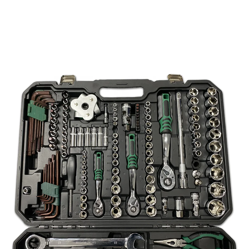 161 pieces socket wrench set hardware tools kit with mirror polished surface