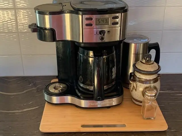 Rolling Appliance Tray for Countertop with Wheels, Slides Easily from under the Cabinet Sliding Tray for your Coffee Make