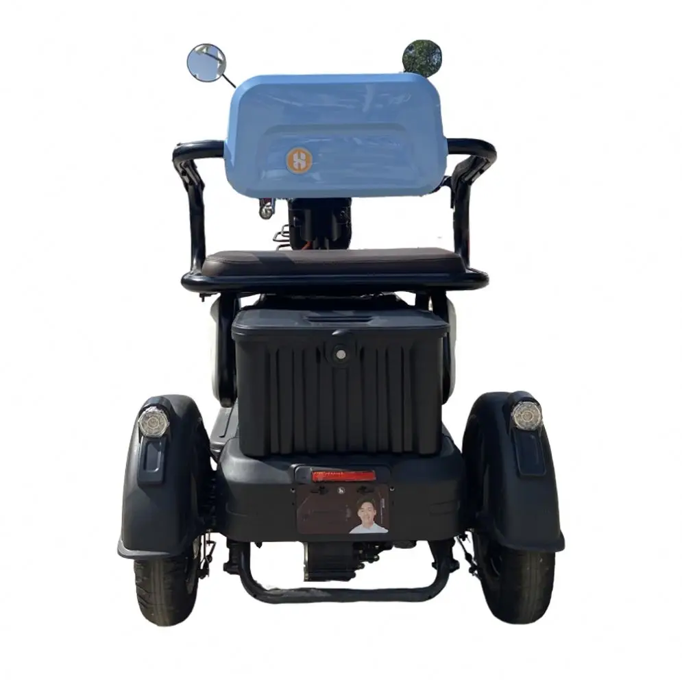 Popular Design 60V 3 Wheel Cargo Tricycle Electric Car Three Passenger Motorcycle for Elder Use