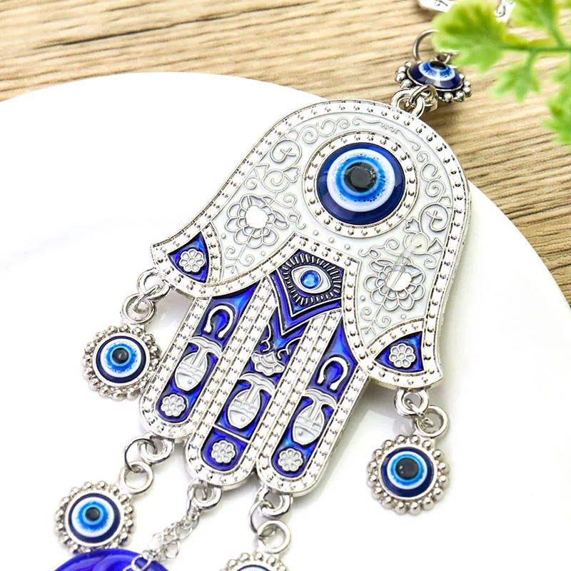 Egypt fatima eye exorcism lucky amulet metal memorial wind chimes keychain pendant key chains