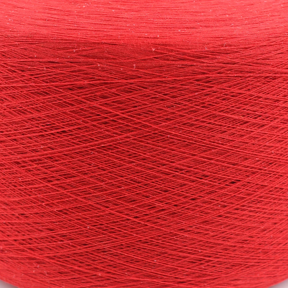 Eco-Friendly 26s 30s Recycled Cotton Polyester Yarn Raw Pattern Knitting Threads for Weaving Hand Knitting Cotton Blended Yarn