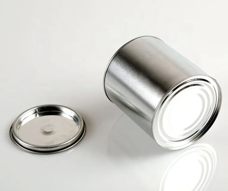 1 Liter Round Metal Bucket Tinplate Can Drum metal Lid For paint Motor Oil