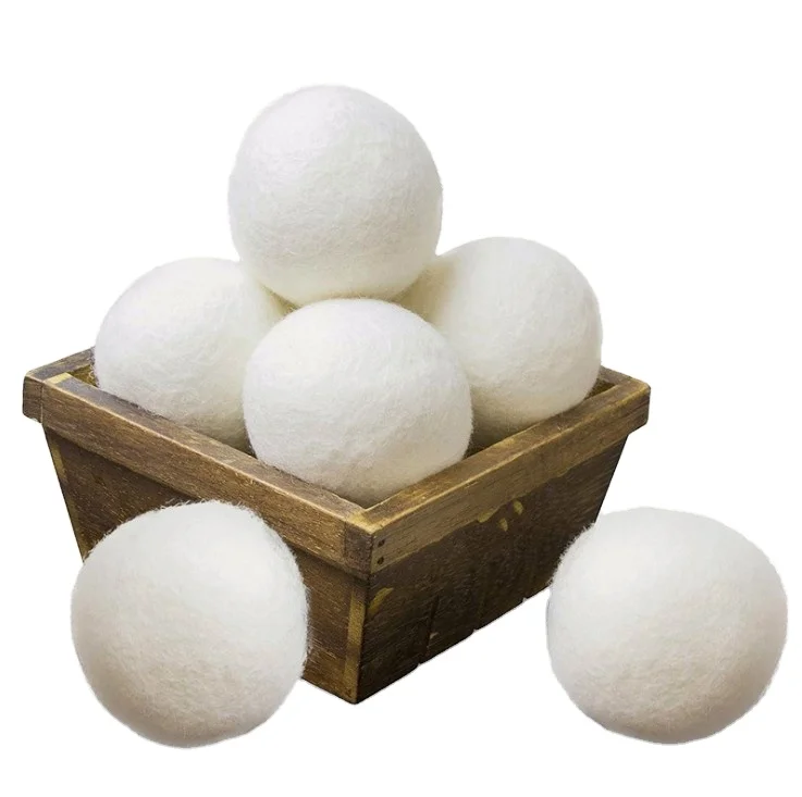 Wholesale 7cm Handmade Laundry Wool Dryer Balls Natural Fabric Laundry Washing Balls for Drying Clothes Faster