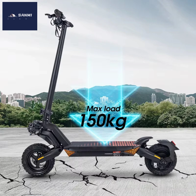 Skateboard scooter china warehouse 800w dual motor 48v e scooter T8 offroad high speed folding mobility