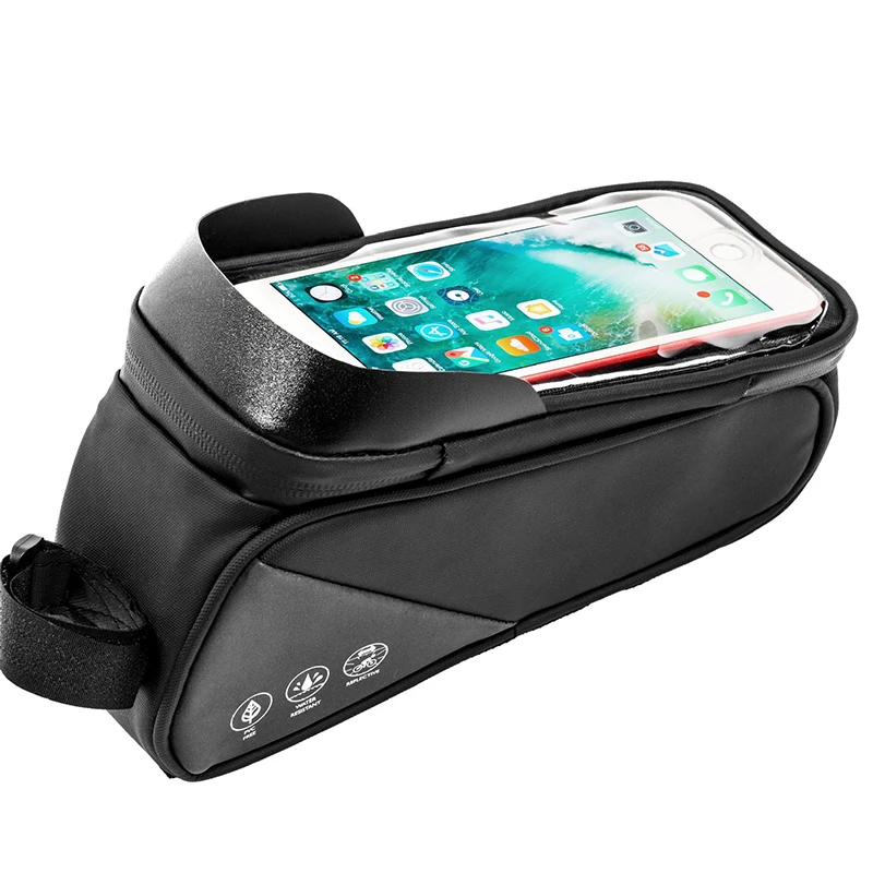 
In stock bike handlebar bags saddle waterproof wheel phone travel transport touchscreen nylon bicycle bag 
