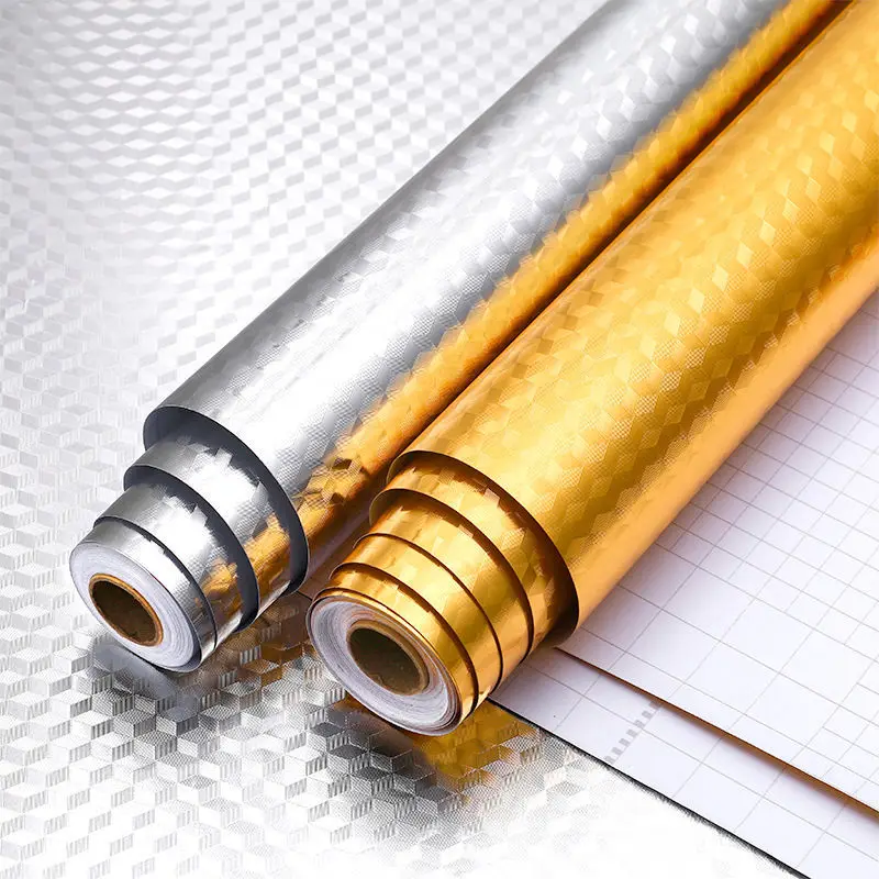 Akadeco Kitchen Backsplash Peel And Stick Wallpaper Aluminium Foil Self Adhesive Oil-Proof Heat Resistant Wall Sticker