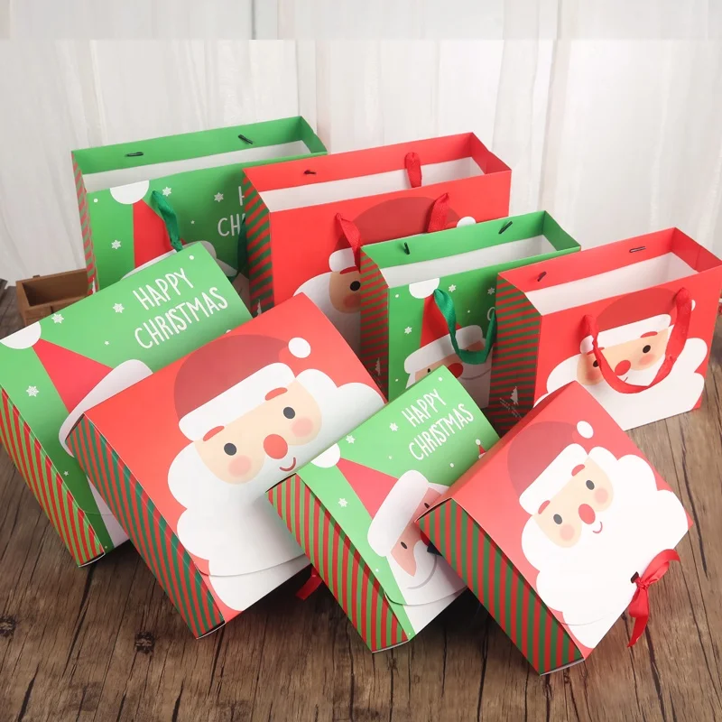 Customized Christmas Bag Gift Paper Bag With Handle