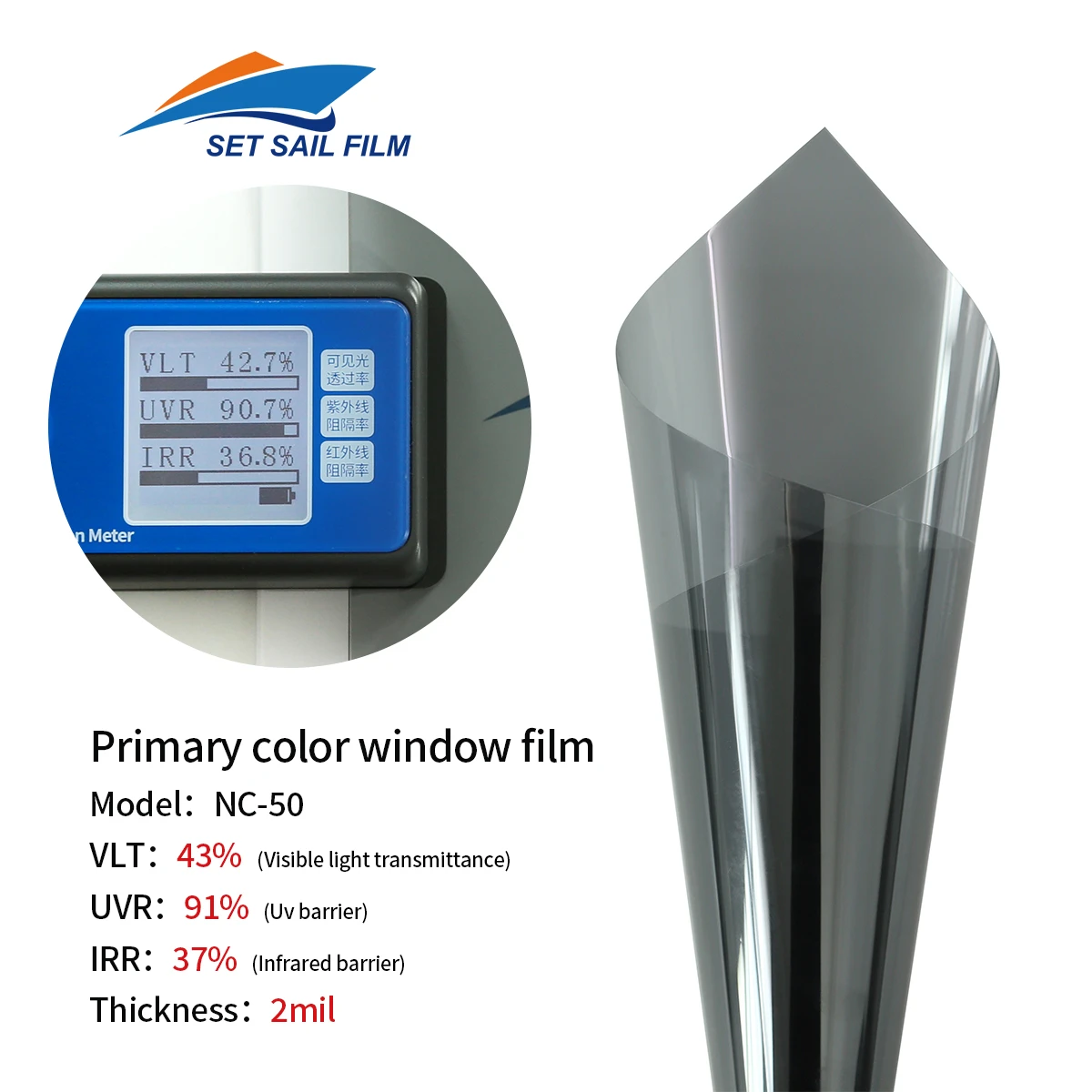 Smart film for glass  tinted window film solar uv rejection protective film car Windscreen Clear Solar