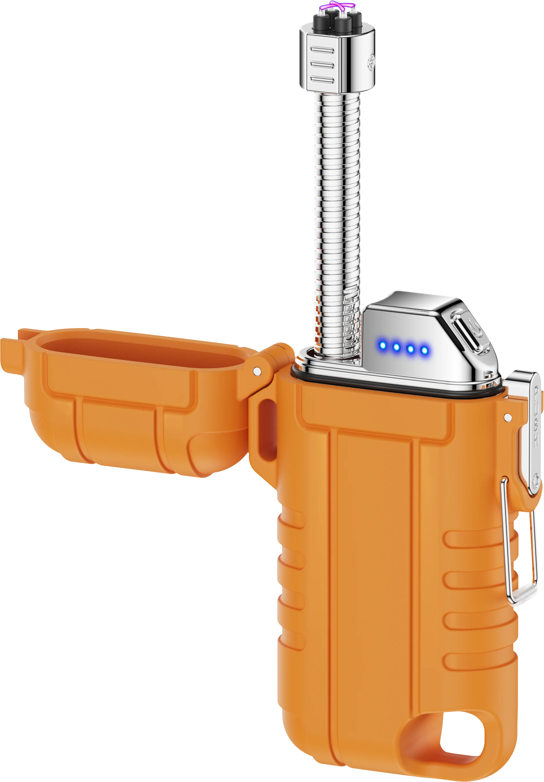 Wholesale Function Waterproof 360 Rotatable Retractable Double Arc Lighter With Type-C charging