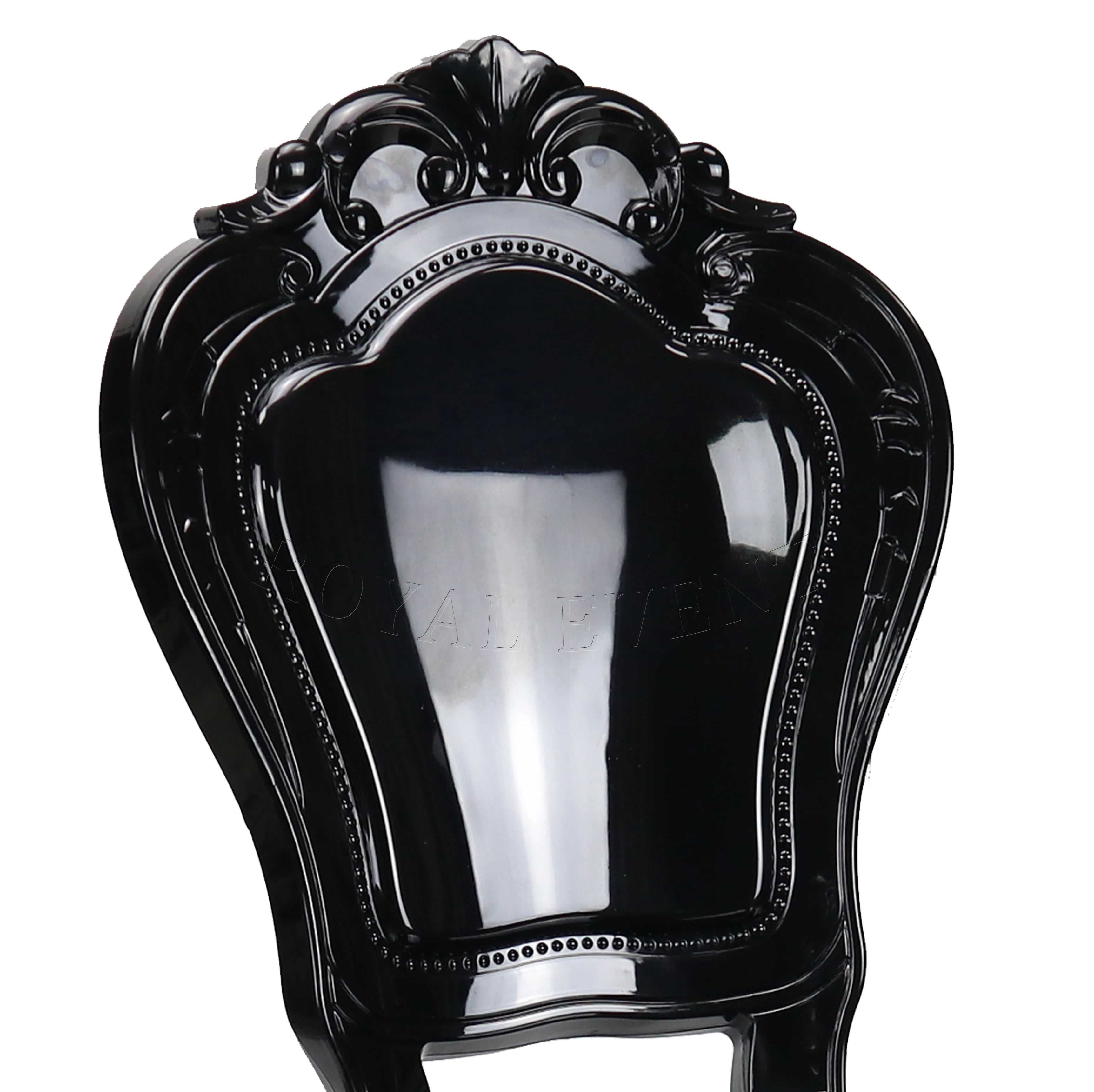 Wholesale Hotel Event Chair Wedding Dining Chairs Party Used Princess Chair Chaise Silla Wedding Decoration Resin Black