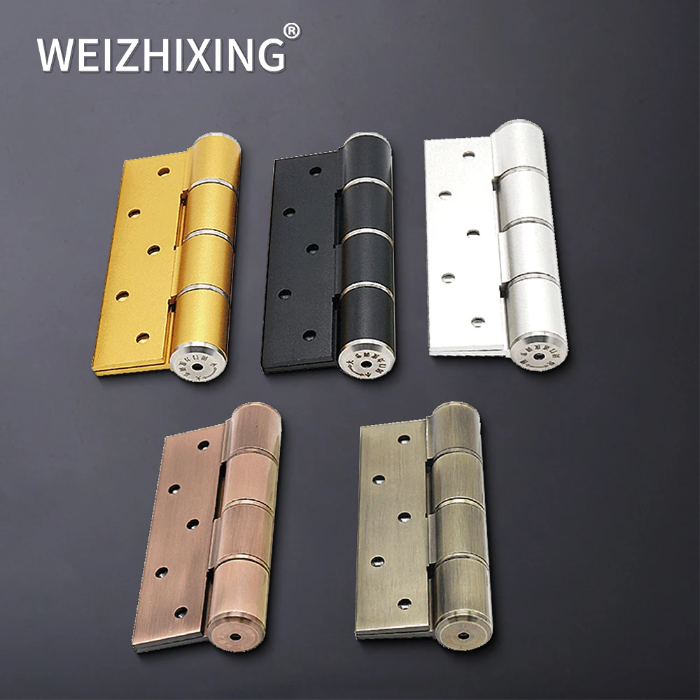 WEIZHIXING Hydraulic Buffer 6 Inch Automatic Aluminum Door Hinge Invisible Door Spring Damping Heavy Duty Adjustable Door Hinges