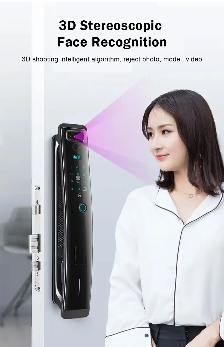 Doorplus Smart Fingerprint Door Lock Bluetooth Smart Lock With Camera Home Security Digital Electronic Smart Lock