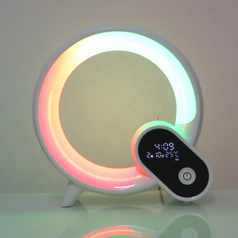 Lonvel Built-in White Noise Speaker with RGB LED Flashing Lights Q Shape Cute Cartoon Portable Sound Machine for Babies and Kids