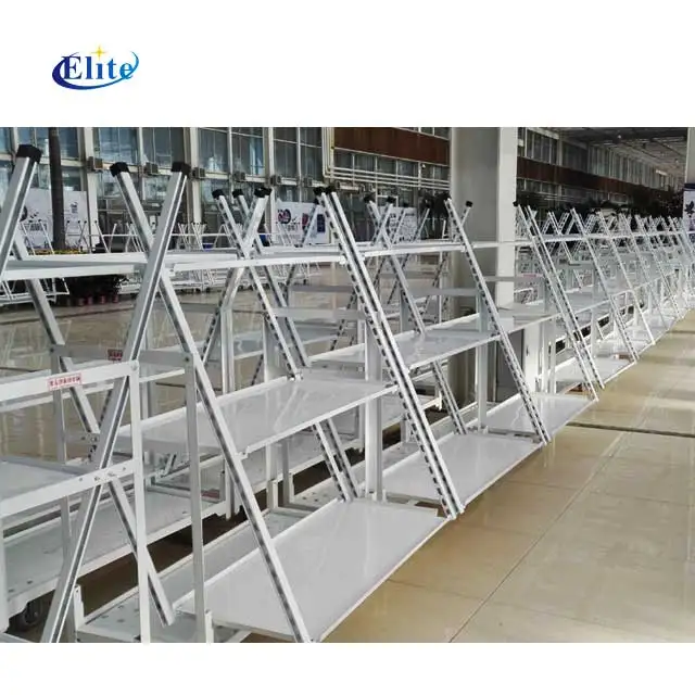 Hot dip galvanized four wheels garden center used heavy duty trolley