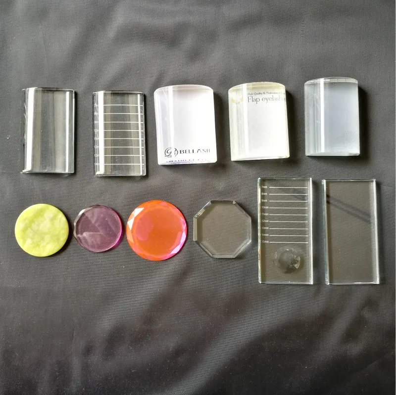 Лучшие товары для импорта, поддон для накладных ресниц, плитка, Прозрачный Прямоугольный Клей, поддон со шкалой