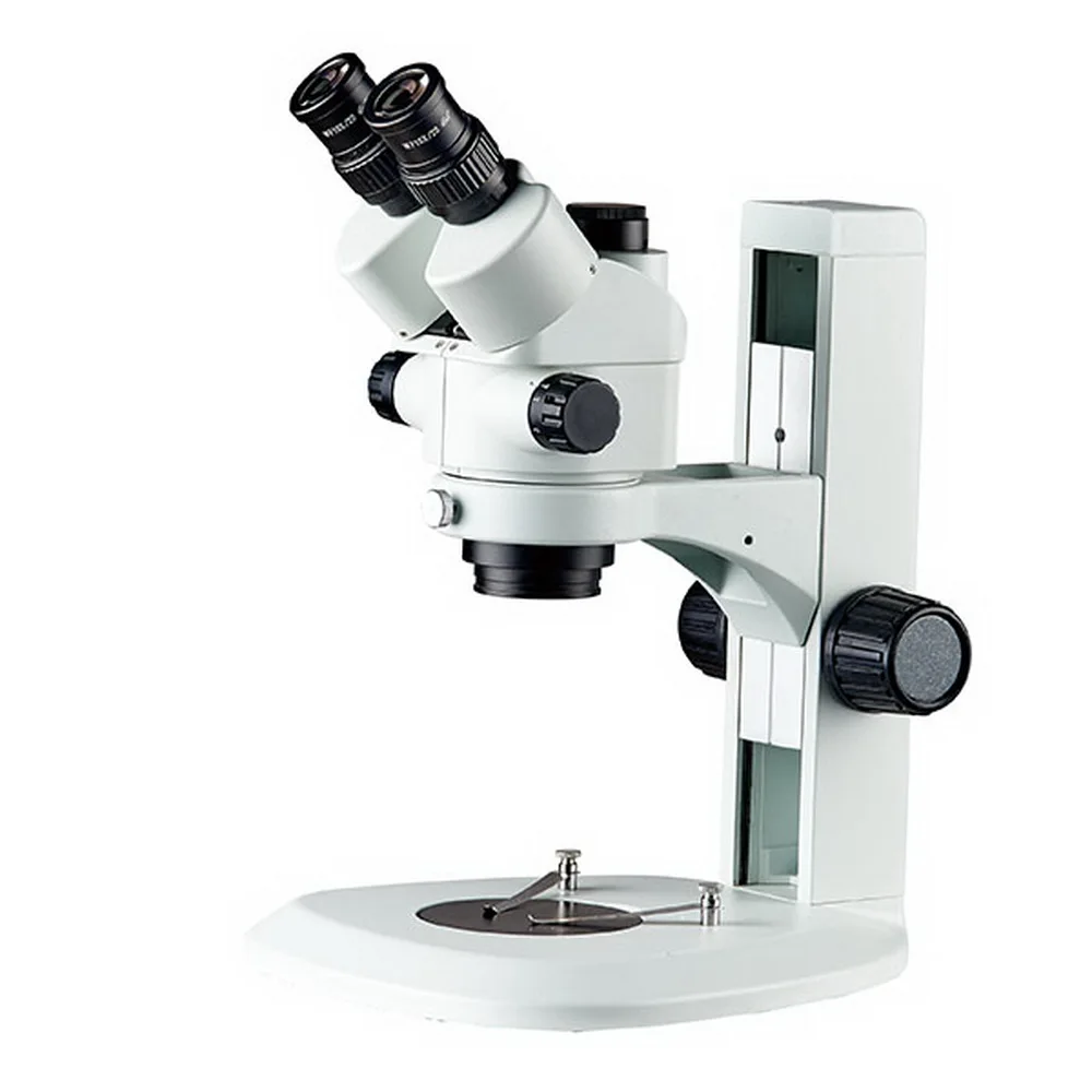 Factory Supply 7X-45X Parfocal Trinocular Optical Zoom Stereo Microscope